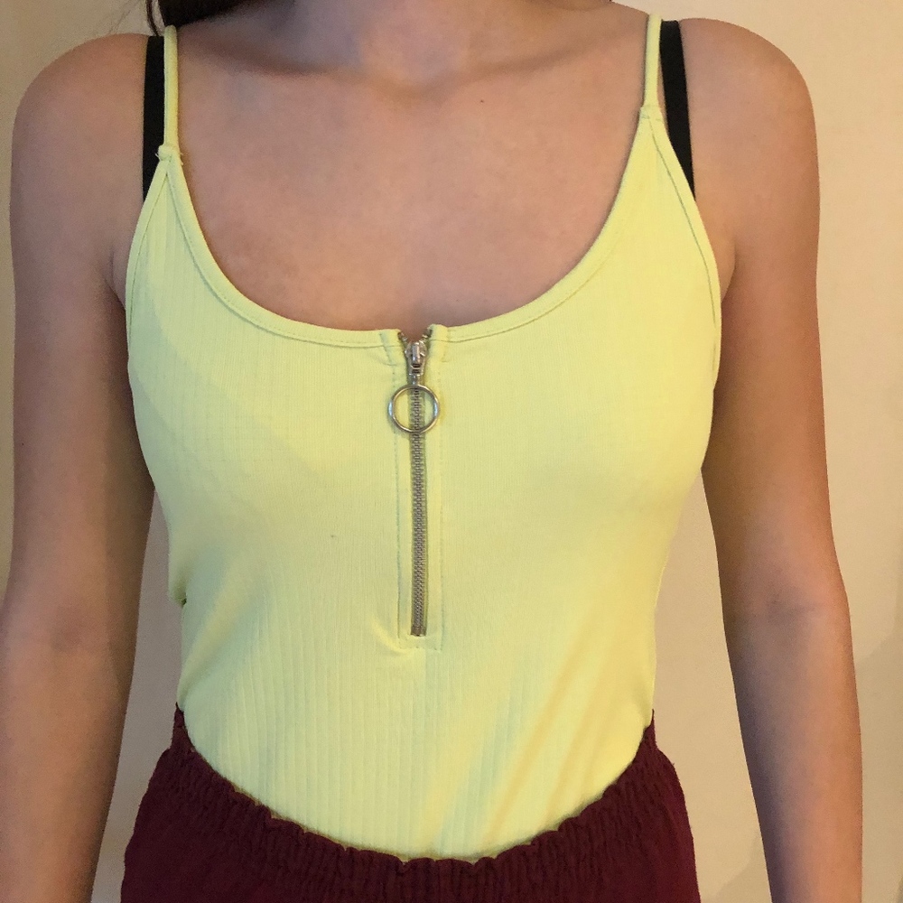 Topshop Neon Green Bodysuit